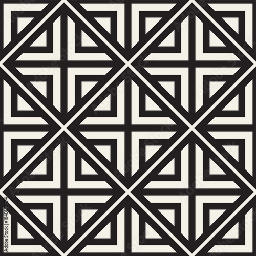 Vector seamless pattern. Modern stylish abstract texture. Repeating geometric tiles from striped elements