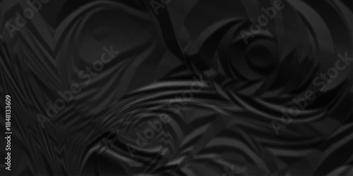 Black crumpled paper Blank black crumpled and creased paper poster.