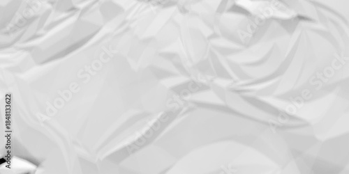 White crumpled paper Blank white crumpled and creased paper poster.