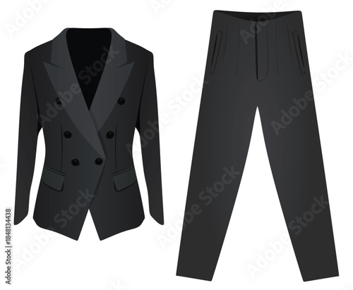 Suit and pants. vector illustration