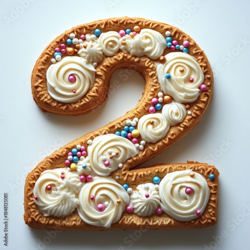 Delicious Decorated Gingerbread Cookie Number Two Sweet Treat