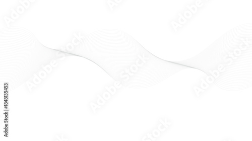 Minimal abstract background with gray color curved lines and elegant wave pattern design. Digital energy waves technology concept modern backdrop design for business, presentation, banner. 