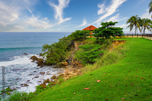 Seacliff on Punta Higüero in Rincón on the west coast of Puerto Rico in the Caribbean Sea