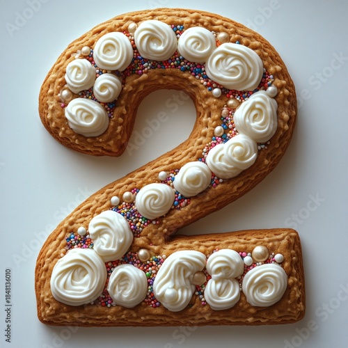 Delicious Decorated Gingerbread Cookie Number Two Sweet Treat