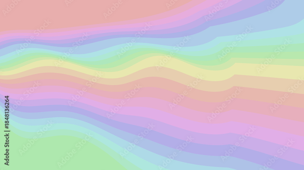 Obraz premium Soft Pastel Wavy Lines: Calming Abstract Design Background for Creative Projects and Web Design