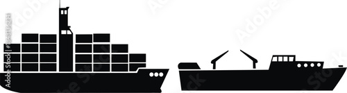 boat icon Set, Ship Icon Set,  sailboat yacht marine ship catamaran submarine vessel, Vector illustration !