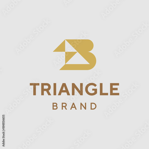 Triangle logo with initial letter b design template illustration Free Download Triangle logo with initial letter b design template illustration - GFXLoad