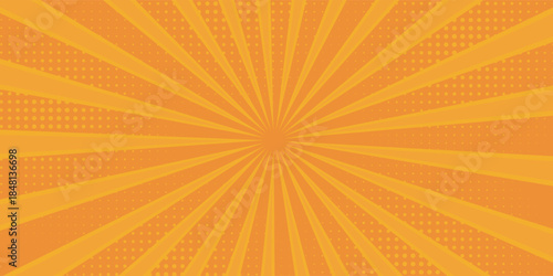 Anime Comic Background. Pop Art Style Background. Pop Up Retro Comic Background. Vector halftone illustration. Vintage background for comic superhero text, speech bubble, message.