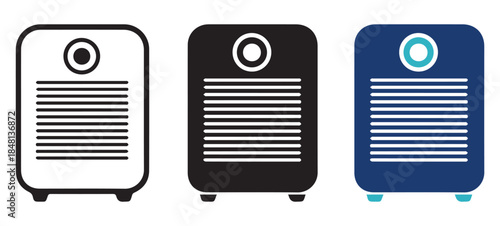 Air Purifier Icon Vector Illustration for Clean Air, Home Appliance, and Health Design
