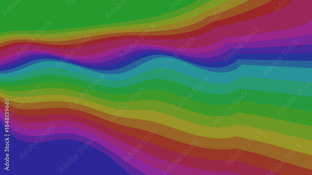 Obraz premium Colorful Gradient Wave Abstract: Bold Rainbow Hues, Artistic Background, Graphic Design Texture