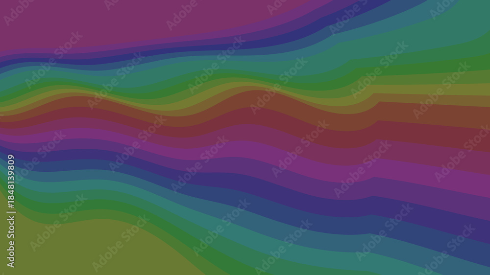 Obraz premium Colorful Wavy Lines Background: Abstract Spectrum Pattern, Gradient Waves, Modern Art Backdrop, Flowing Curves
