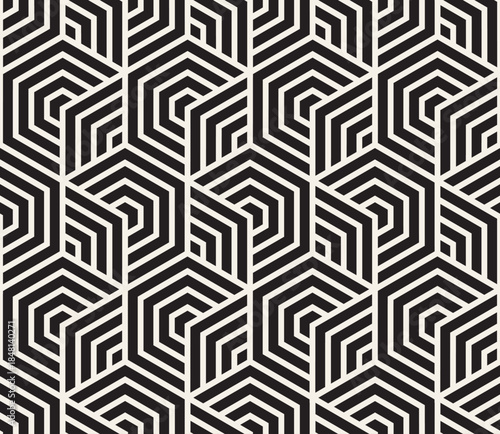 Vector seamless pattern. Modern stylish abstract texture. Repeating geometric tiles