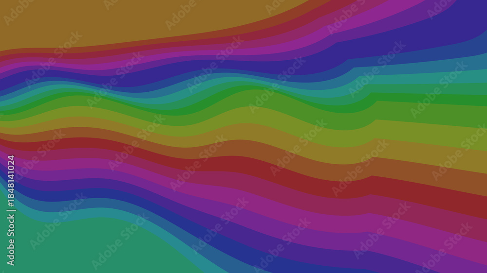 Obraz premium Muted Rainbow Stripes - Earthy Tones Gradient Background for Artistic & Design Applications