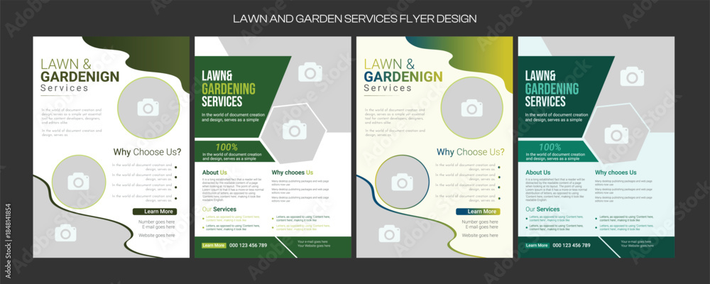 Εκτύπωση καμβά social media flyer template enhances your garden services' online presence