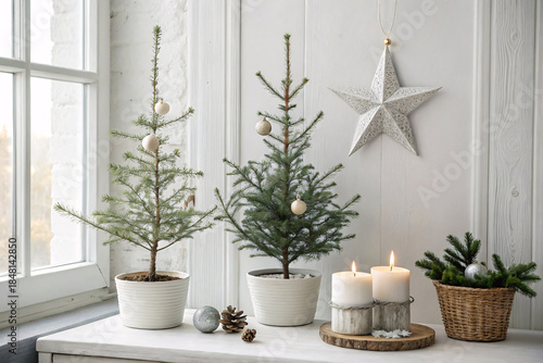 christmas decoration on the table