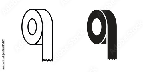 Adhesive tape icon vector Illustration and outline Icons. vector silhouette.