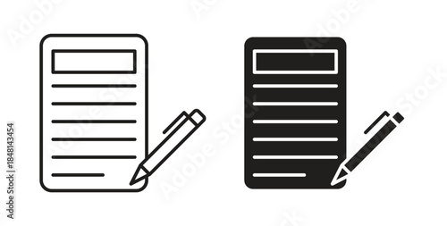 Agreement icon vector Illustration and outline Icons. vector silhouette.