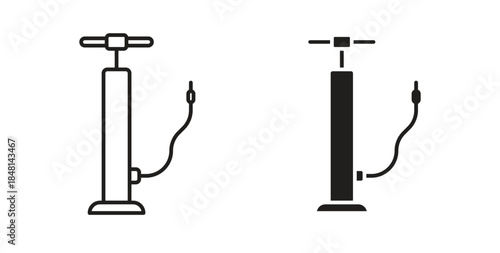 Air pump icon vector Illustration and outline Icons. vector silhouette.