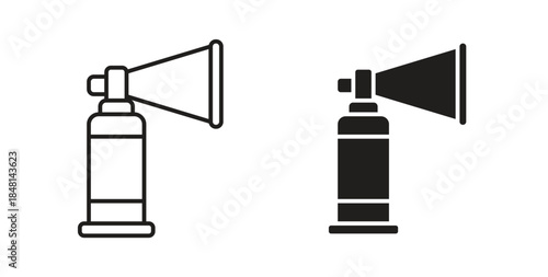 Air horn icon vector Illustration and outline Icons. vector silhouette.