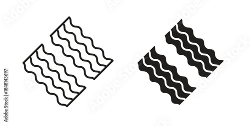 Bacon icon vector Illustration and outline Icons. vector silhouette.