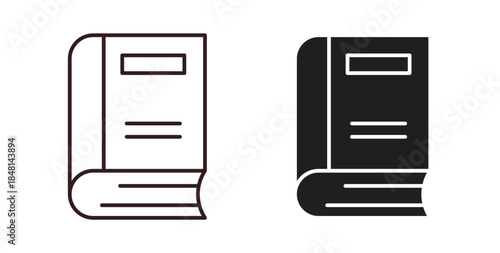 Biography icon vector Illustration and outline Icons. vector silhouette.