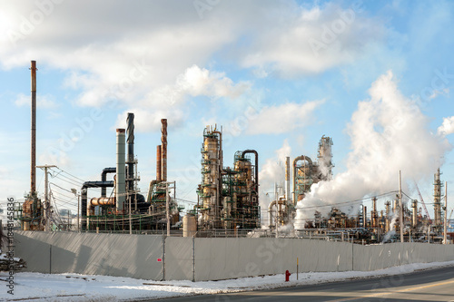 The old Dartmouth Refinery in Dartmouth, Nova Scotia, Canada