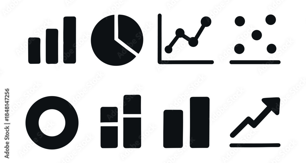 Fototapeta premium Data Visualization Tools Icon Set