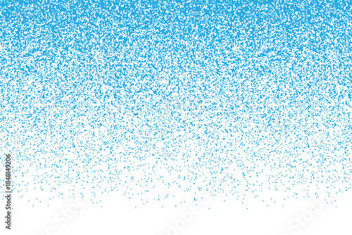 Dotted gradient texture. Halftone stipple pattern, noise grainy sand effect, monochrome faded spray. Dotwork ink splatters, wall art shadow overlay. Grunge dots vector abstract background 