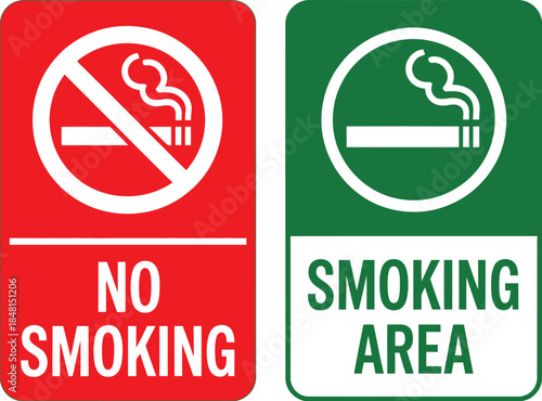 Clear visual guidance on smoking regulations designated areas and prohibited zones
