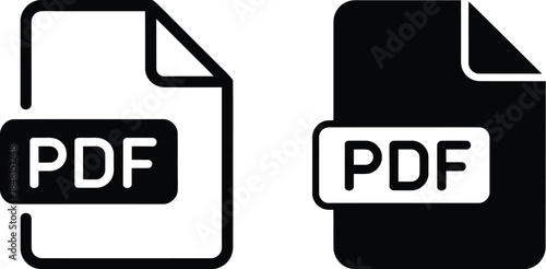 Modern graphic symbol for portable digital document file format representation