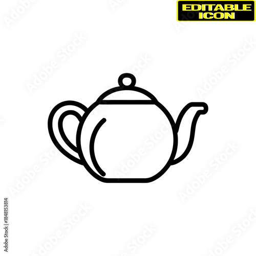 Simple teapot icon illustration
