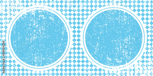 Texture with blue and white rhombus. Seamless banner for Bayern fabric. Vector Oktoberfest Bavarian pattern.