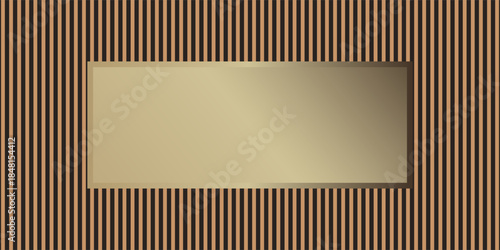 Decorative rail panels and a mirror in the center. Decor and interior.