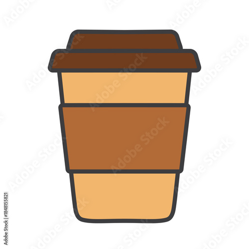 Coffee paper cup icon vector design templates simple and modern
