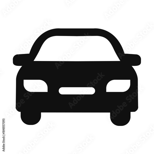 Simple black car icon