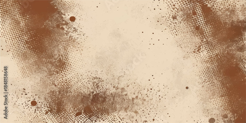 Antique aged brown paper texture with a dirty grunge pattern and rough vintage surface creates a blank weathered backdrop featuring rust and concrete design elements for a textured antique material