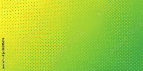 Seamless vintage green linen fabric texture background with geometric yellow stripes and a light dotted ornament pattern for a textured textile material design backdrop