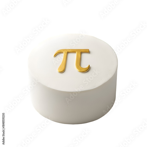 Pi Day Cake Golden Math Symbol Dessert Celebration