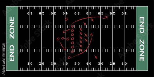 An American Football Tactical Board with Chalkboard Finish