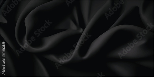 High-End Abstract Luxury Fabric Wave Background with Flowing Liquid Folds, Soft Grunge Texture and Elegant Silk Velvet Material