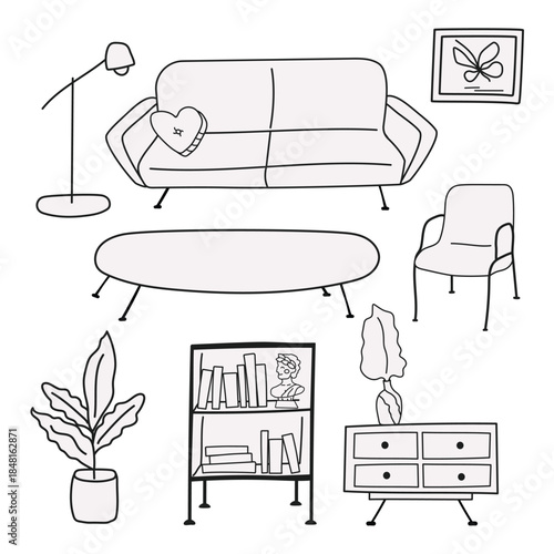Cozy Doodle Furniture Set