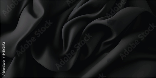 High-End Abstract Luxury Fabric Wave Background with Flowing Liquid Folds, Soft Grunge Texture and Elegant Silk Velvet Material