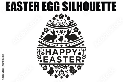 Easter Egg Silhouette Vector