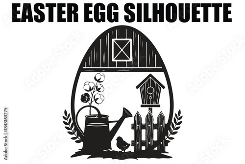 Easter Egg Silhouette Vector