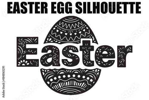 Easter Egg Silhouette Vector