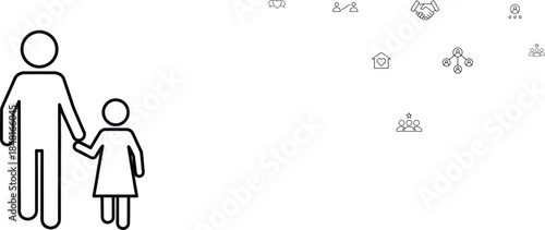 Father holding daughter's hand