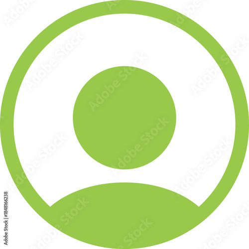 Light green avatar symbol for profile UI