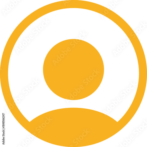 Yellow user icon for account interface