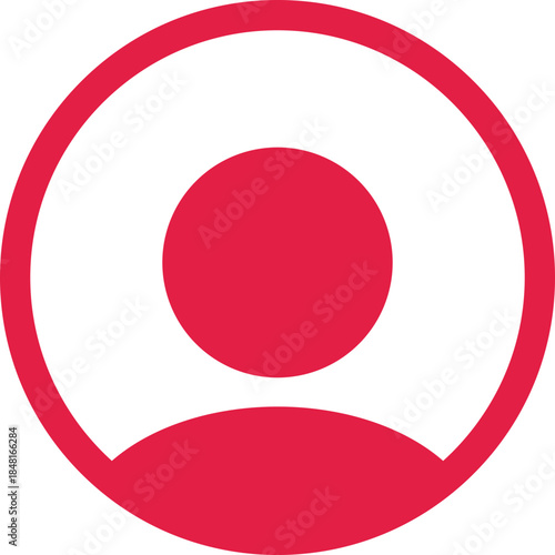 Red colored avatar icon for profile use