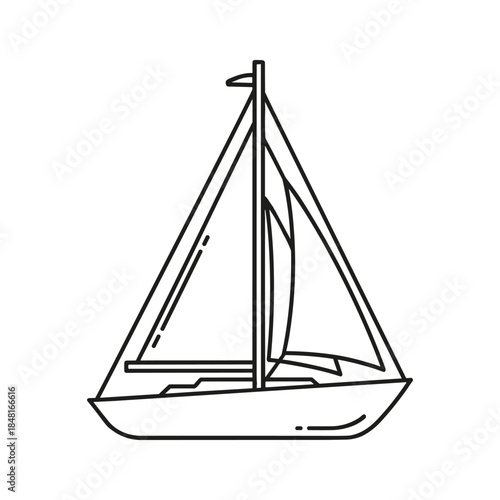 Simple sailboat illustration Vector